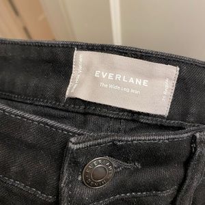 Everlane black wide leg jeans